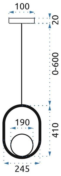 Toolight - Skleněná závěsná lampa E27 60W APP473-1CP, bílá-zlatá, OSW-00605