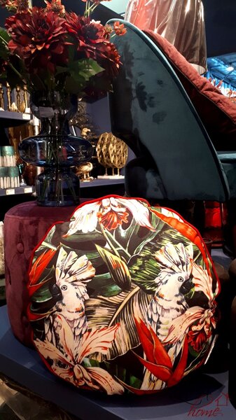 Sametový polštář s výplní Kakadu - Ø 45 cm - Ostatní