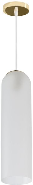 Toolight - Skleněná závěsná lampa APP665-1CP, bílá-zlatá, OSW-04661