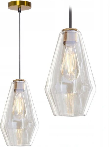 Toolight - skleněná závěsná svítilna E27 60W APP438-1CP, OSW-00568