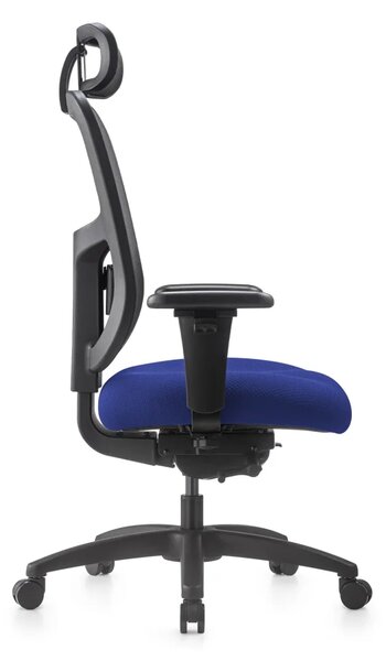 Kancelářská ergonomická židle NATUS Q24 – síťovaná, nosnost 180 kg, záruka 3 roky černá
