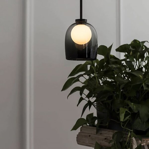Toolight - stropní skleněná lampa G9 25W APP1026-1CP, černá, OSW-09484