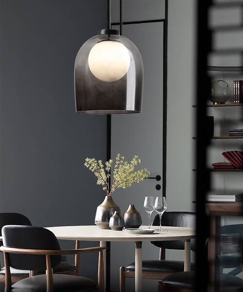 Toolight - stropní skleněná lampa G9 25W APP1026-1CP, černá, OSW-09484
