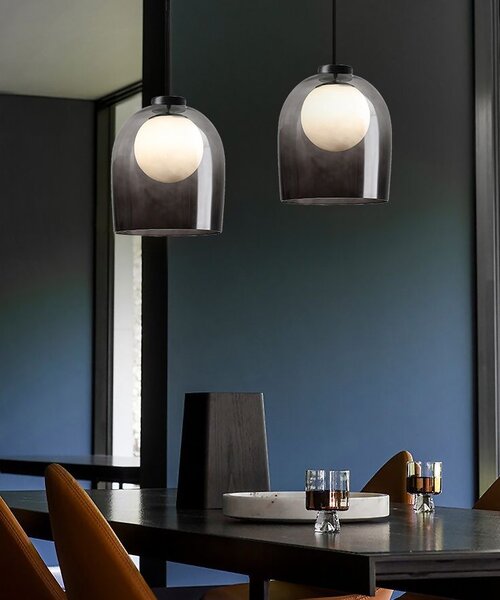 Toolight - stropní skleněná lampa G9 25W APP1026-1CP, černá, OSW-09484