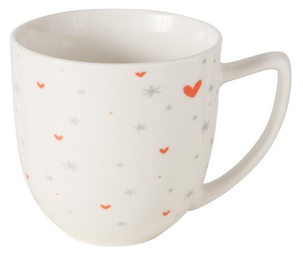 Boltze Home Collections Hrníček Anella bílý se srdíčky
