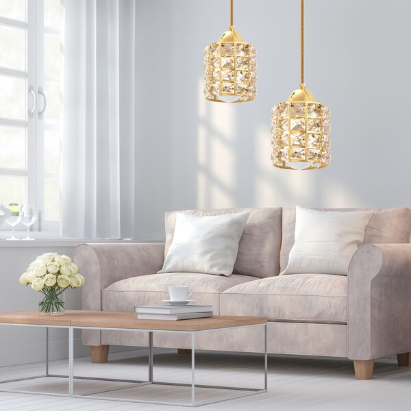 Toolight - Stropní svítidlo Crystal Gold APP724-1CP, zlatá, OSW-06874