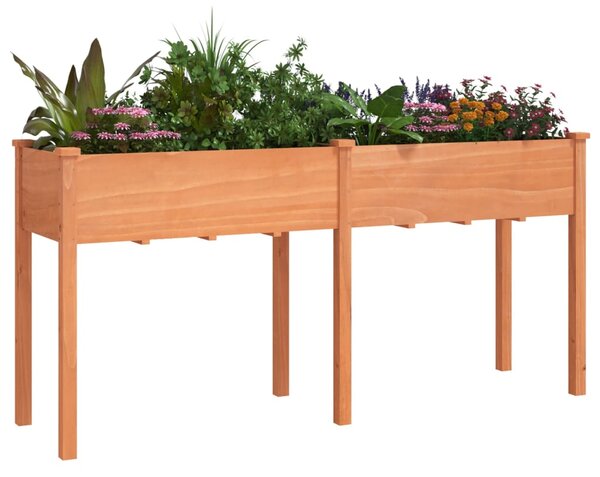 Truhlík s vložkou hnědý 161 x 45 x 76 cm masivní jedlové dřevo