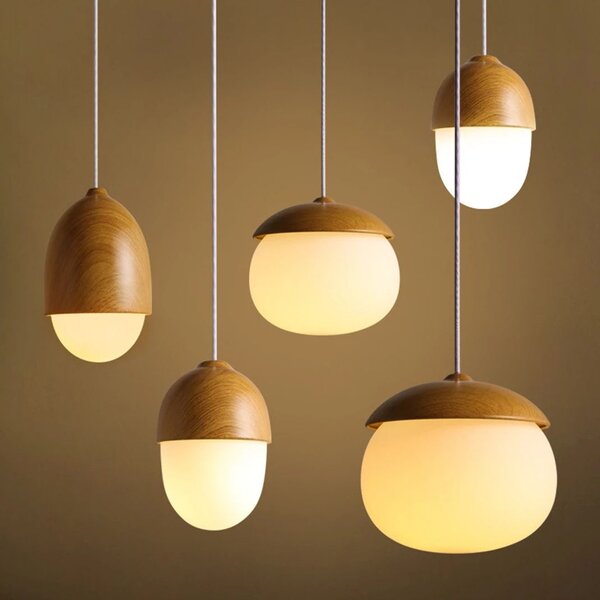 Toolight - závěná lampa E27 60W APP952-1CP, hnědá-bílá, OSW-04035