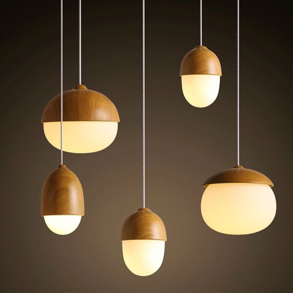 Toolight - závěná lampa E27 60W APP952-1CP, hnědá-bílá, OSW-04035