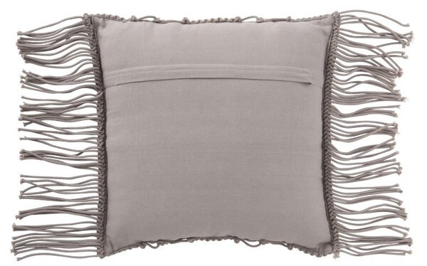 Polštář Macrame Taupe s třásněmi - 45*45 cm - J-Line by Jolipa