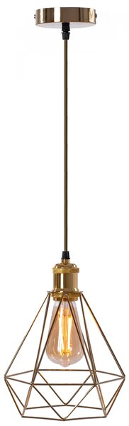 Toolight Závěsná lampa DIAMOND Light Gold 392197