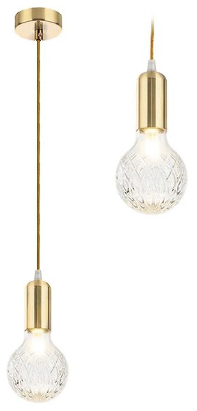 Toolight Stropní lampa závěsná Single Retro Gold APP649-1CP