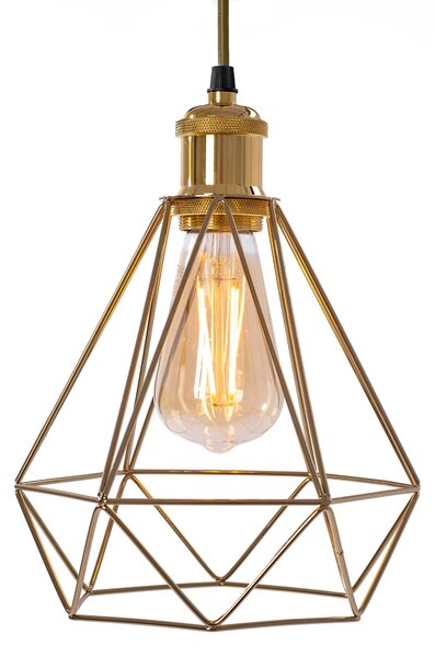 Toolight Závěsná lampa DIAMOND Light Gold 392197