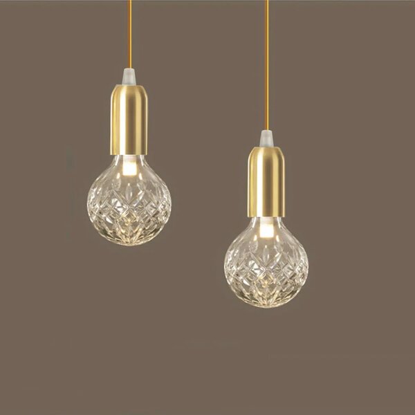 Toolight Stropní lampa závěsná Single Retro Gold APP649-1CP