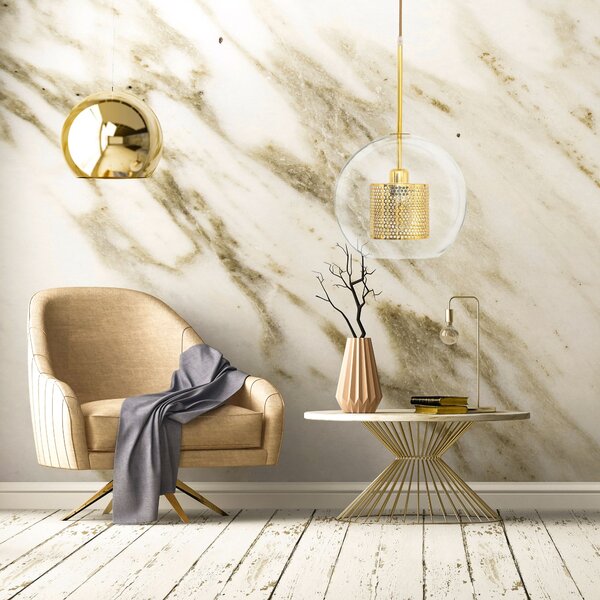 Toolight Závěsná lampa Glass Gold Loft APP555-1CP 25cm