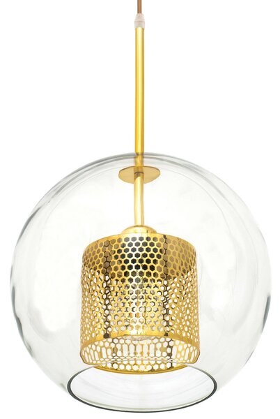 Toolight Závěsná lampa Glass Gold Loft APP555-1CP 25cm