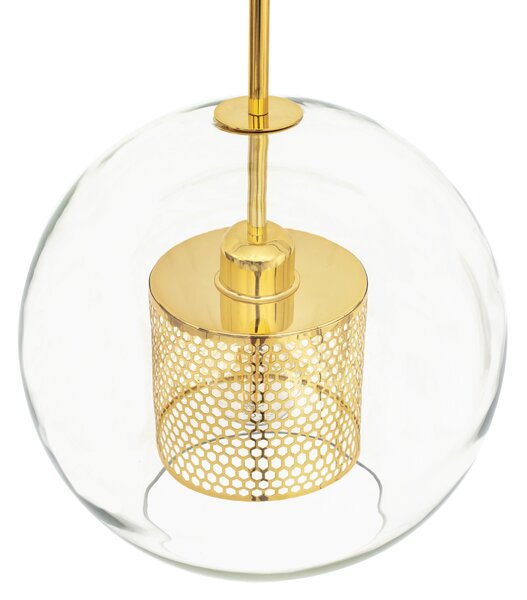 Toolight Závěsná lampa Glass Gold Loft APP555-1CP 25cm