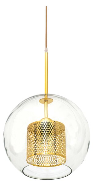 Toolight Závěsná lampa Glass Gold Loft APP555-1CP 25cm
