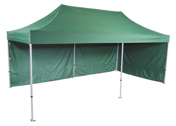 Nůžkový stan 3x6m hliníkový hexagon, Černá