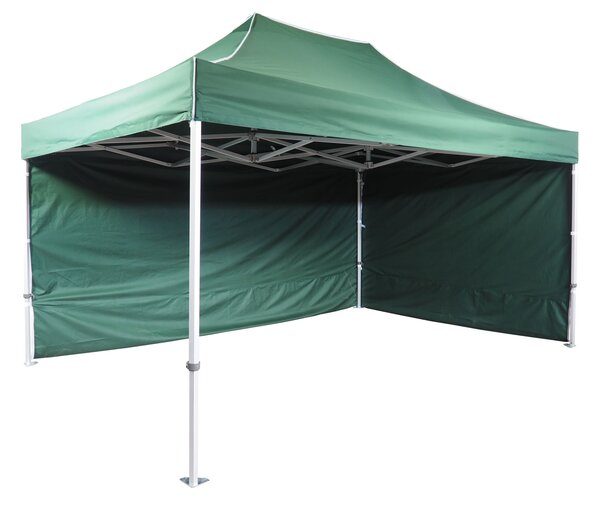 Nůžkový stan 3x4,5m - Profi hliníkový hexagon, Zelená