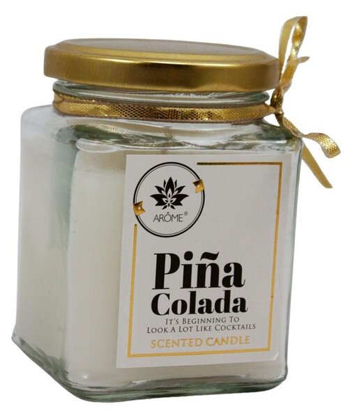 Arôme Svíčka 170 g, v barevném skle s víčkem, Pina Colada