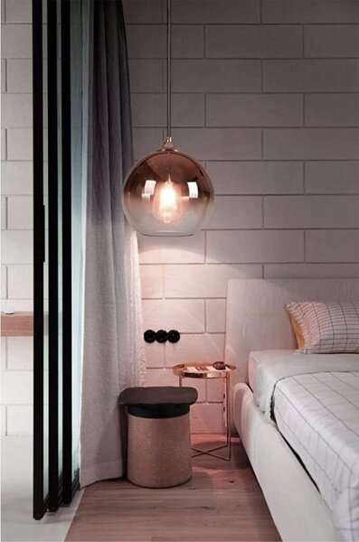 Toolight - Závěsné svítidlo E27 60W APP313-1CP, růžová-zlatá, OSW-00345
