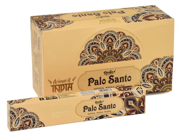Vonné tyčinky, Palo Santo, Aromas of India, 23cm, 15g, (Poojas)