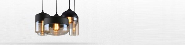 Toolight Závěsné stropní svítidlo skleněné Zenit A black