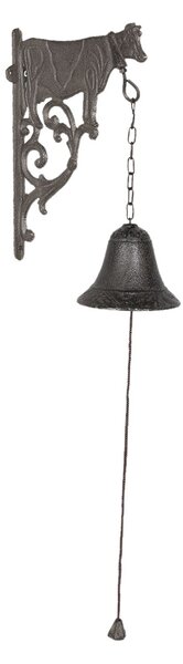 Litinový zvonek s krávou Cow - 10*19*25 cm