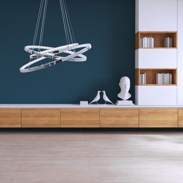 Toolight Závěsná křišťálová lampa + dálkové ovládání APP772-3CP