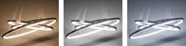 Toolight Závěsná křišťálová lampa + dálkové ovládání APP772-3CP