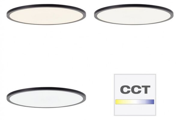 Brilliant HK19479S76 Stmívatelné LED svítidlo TUCO černé, průměr 50cm, RC, CCT, DIM, Night Light