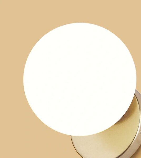 Toolight Nástěnné svítidlo Skleněná koule APP950-1W Zlatá