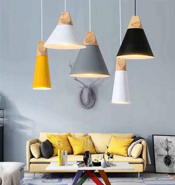 Toolight - stropní svítidlo SCANDI B 1xE27, černá-hnědá, OSW-00149