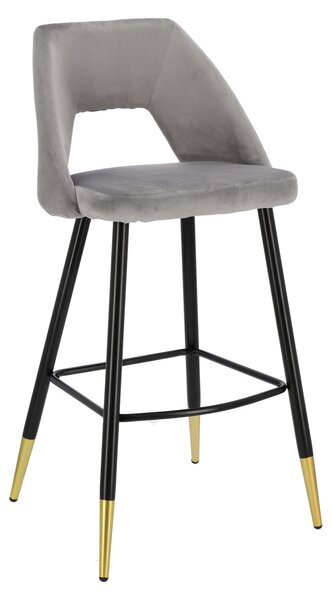 Barová židle Solie Velvet šedá