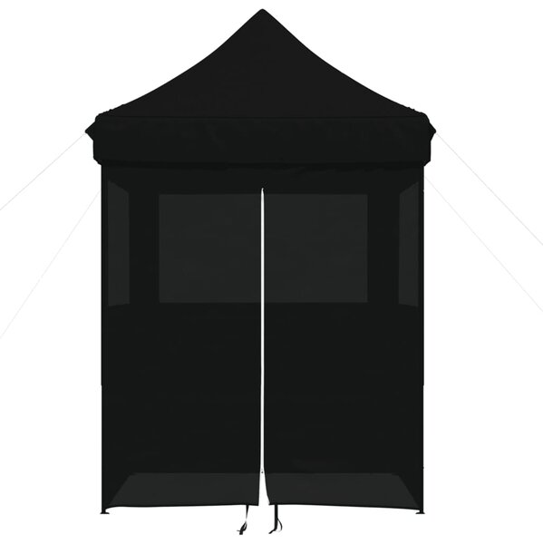 Skládací party stan pop-up se 4 bočními stěnami černý