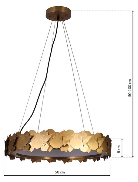 Závěsné LED svítidlo Soho, 1x LED 24w, 3000k, g
