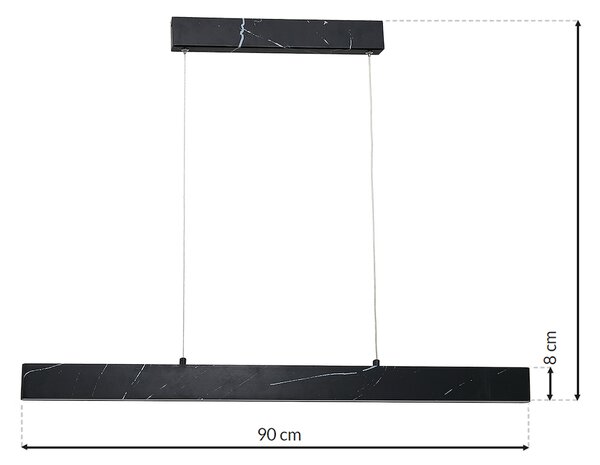 Závěsné LED svítidlo Pierce, 1x LED 18w, 4000k, b