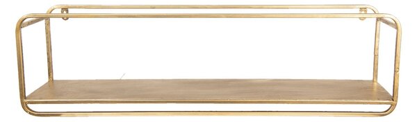 Nástěnná kovová zlatá polička Kold - 70*13*20 cm