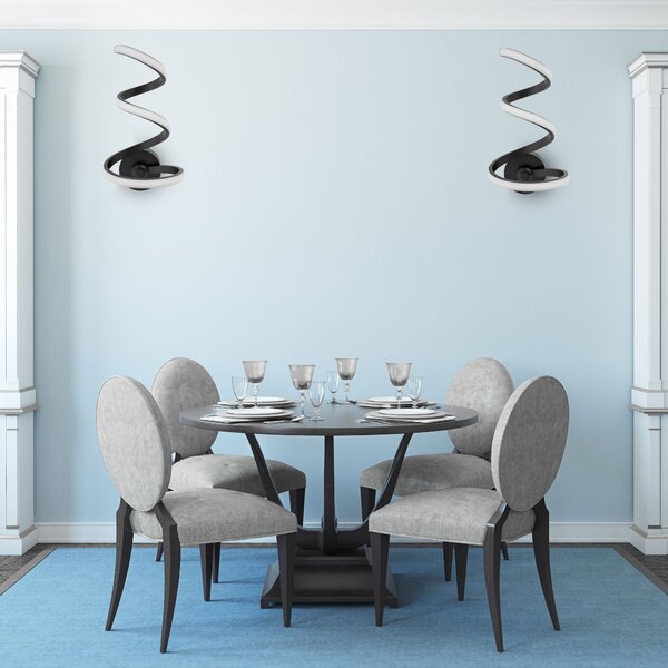 Toolight - LED nástěnná lampa SPRING UP APP829-W, černá matná, OSW-09181