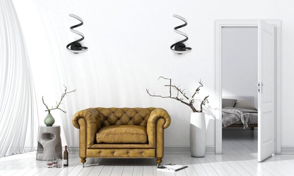 Toolight - LED nástěnná lampa SPRING UP APP829-W, černá matná, OSW-09181