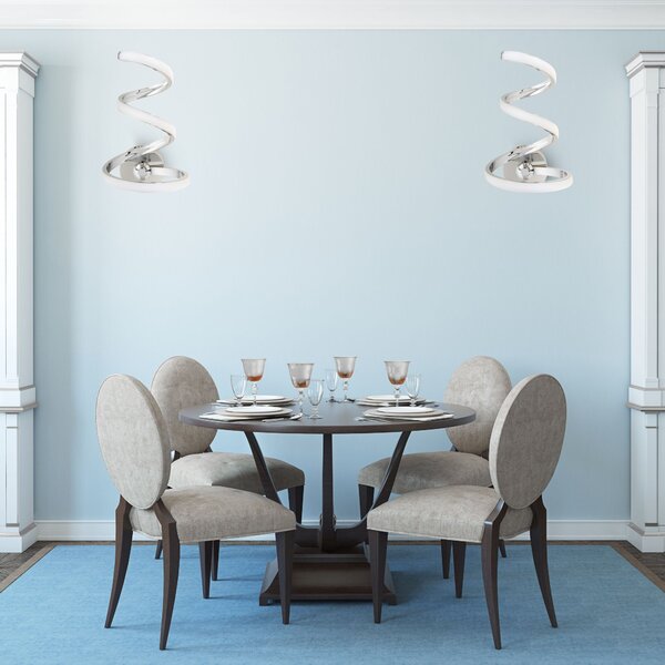 Toolight - LED nástěnná lampa SPRING UP APP831-W, chromová, OSW-09183