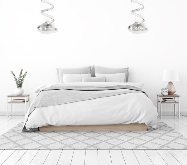 Toolight - LED nástěnná lampa SPRING UP APP831-W, chromová, OSW-09183