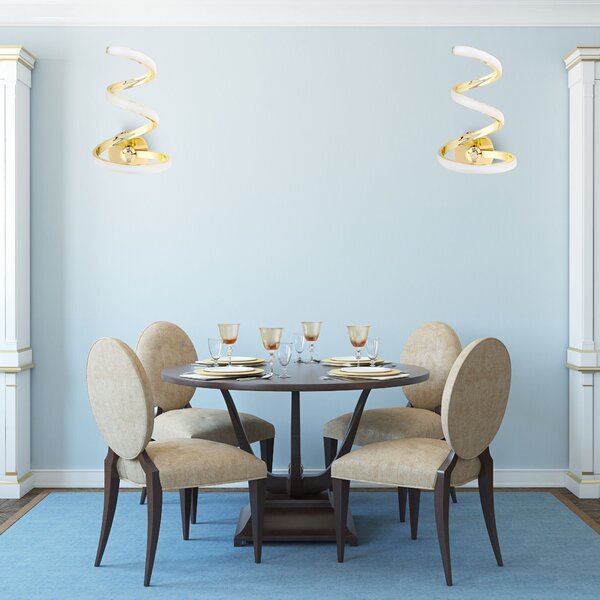 Toolight - LED nástěnná lampa SPRING UP APP830-W, zlatá, OSW-09182