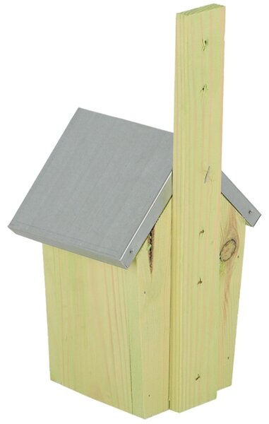 Ptačí budka Simi, 30x15x13 cm, dřevo/kov, hnědá