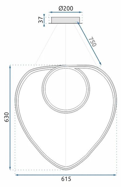 Toolight - LED stropní svítidlo APP7797-cp + dálkové ovládání, zlatá, OSW-09881
