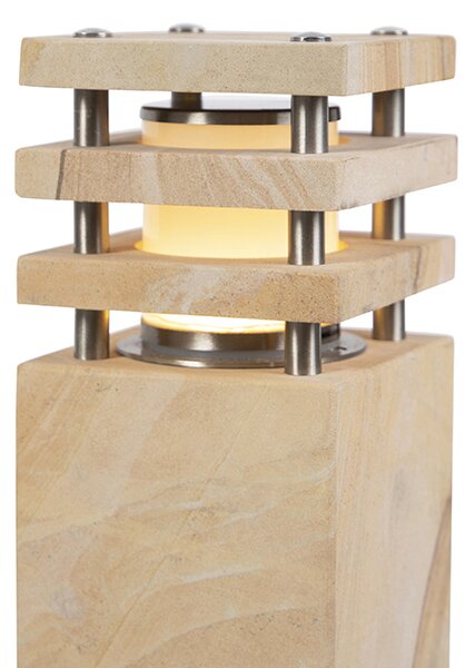 Moderní venkovní stojací lampa pískovcová 70 cm - Grumpy
