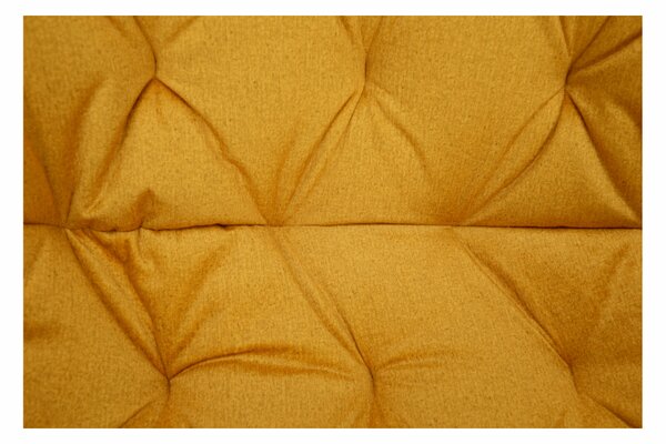 KONDELA Designové křeslo, žlutá Velvet látka, FEDRIS