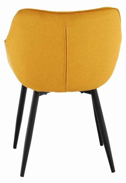 KONDELA Designové křeslo, žlutá Velvet látka, FEDRIS
