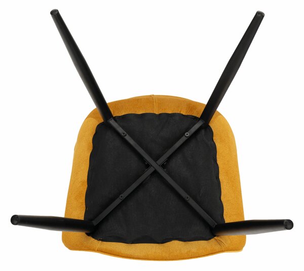 KONDELA Designové křeslo, žlutá Velvet látka, FEDRIS